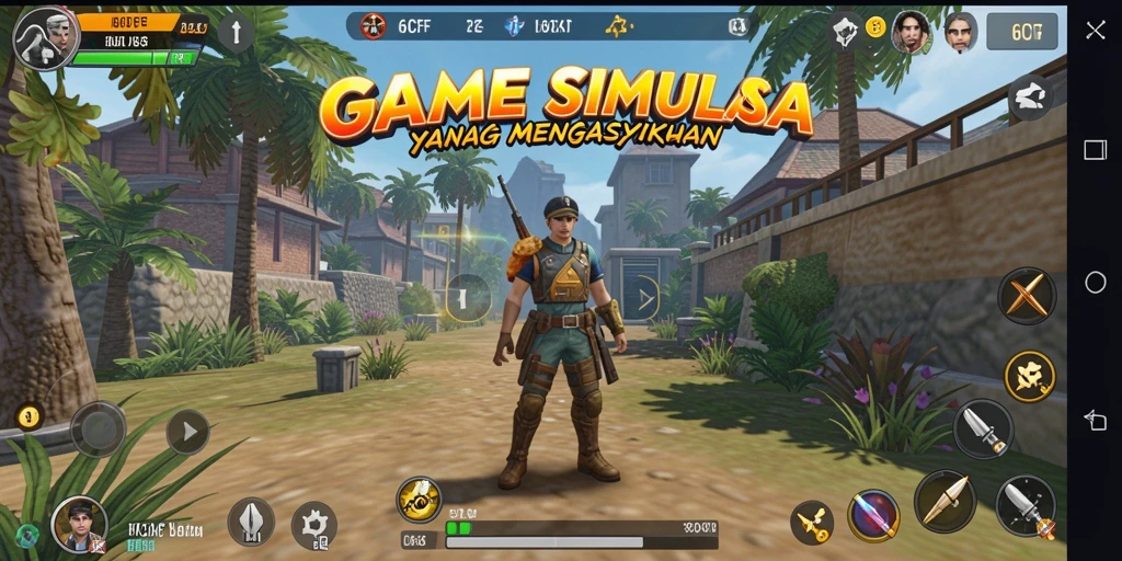 Tampilan gameplay 6CF yang menakjubkan dan interaktif.