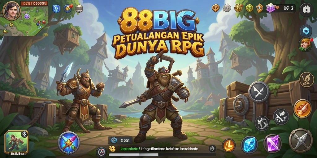 Tampilan gameplay <strong>88BIG</strong> yang menampilkan pertarungan seru dan karakter epik.