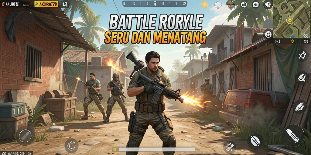 Tangkapan layar gameplay seru dari AKURAT79 Battle Royale.