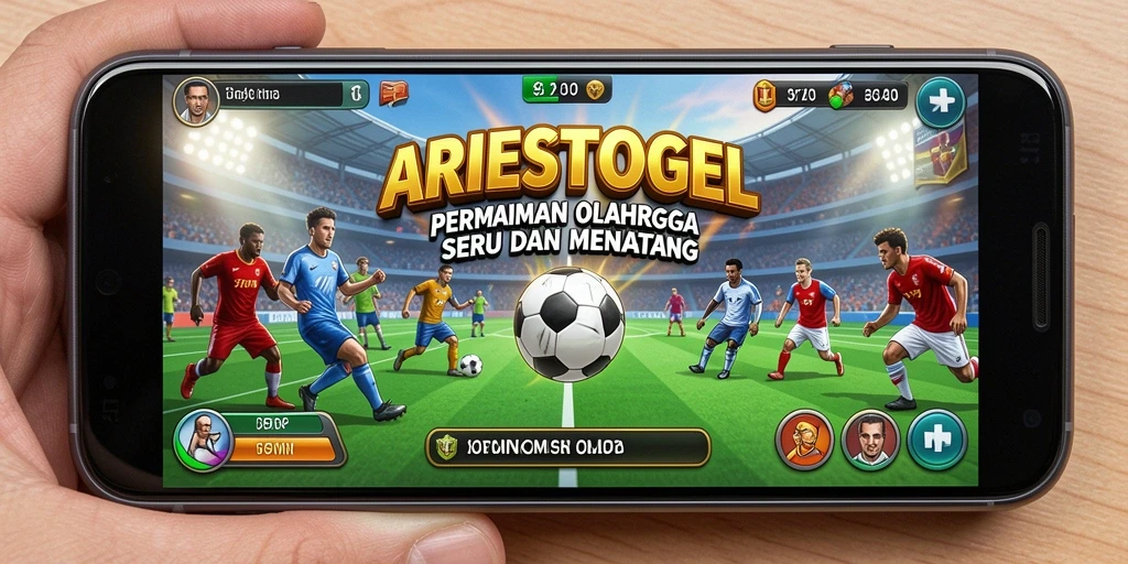 Tampilan gameplay ARIESTOGEL yang menarik dan kompetitif dalam dunia olahraga.