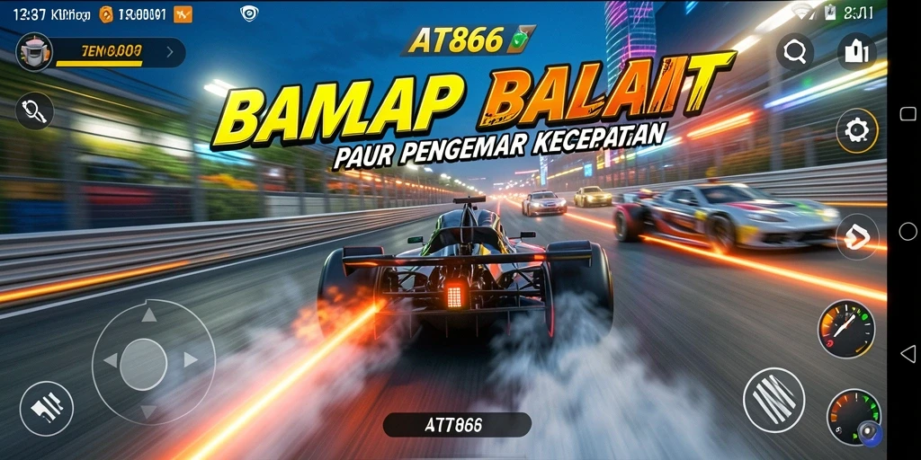 Gameplay balap mendebarkan dari AT866 dengan lintasan yang dinamis dan mobil kece.