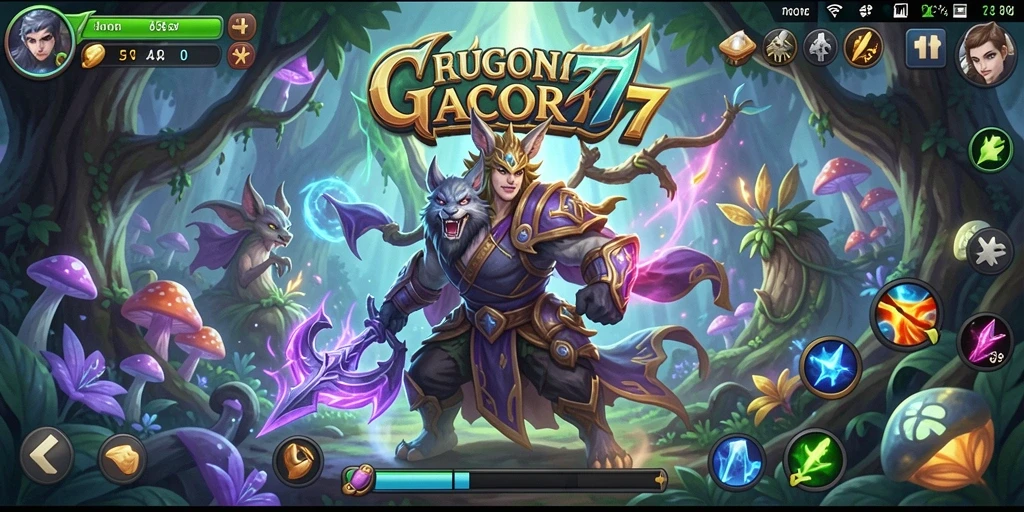 Tangkapan layar gameplay GACOR77 menampilkan aksi petualangan seru.