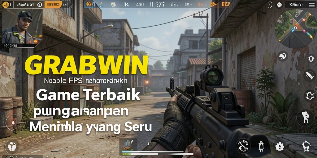 Tampilan seru dari gameplay FPS di GRABWIN.