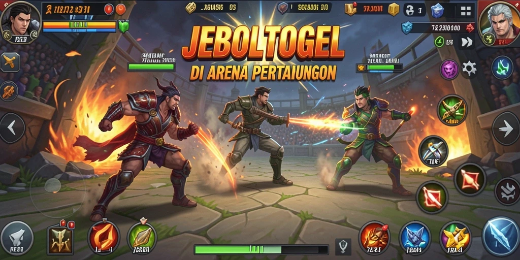 Gameplay JEBOLTOGEL yang intens dalam pertempuran Battle Royale.