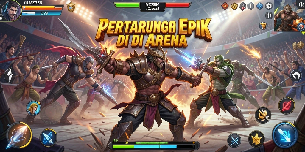 Tampilan gameplay MZ356 yang intens dengan pertarungan yang mendebarkan.