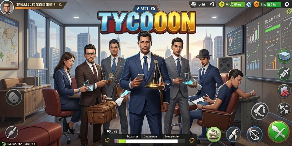 Screenshot PG11 menunjukkan pemain membangun kerajaan bisnis Tycoon.