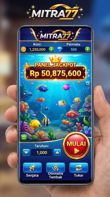 Tampilan utama aplikasi mitra77 yang menarik.